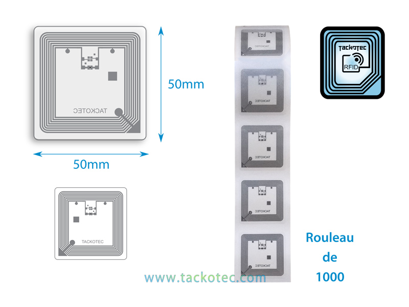 Etiquettes RFID, support PET transparent