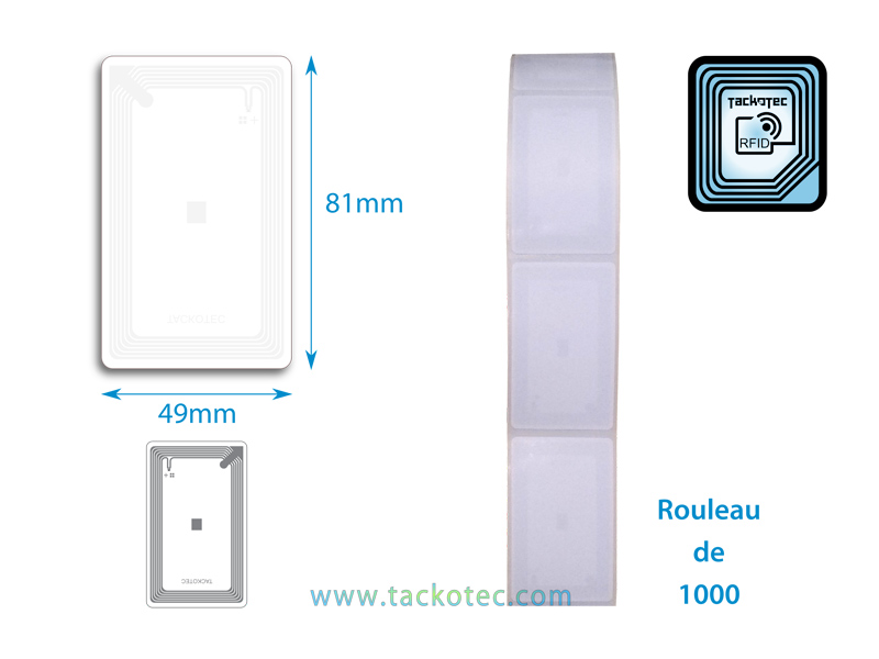 Etiquettes RFID support papier blanc