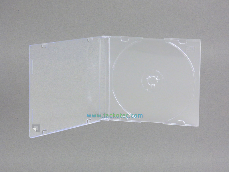 Boitier pour 1 CD extra plat, cristal