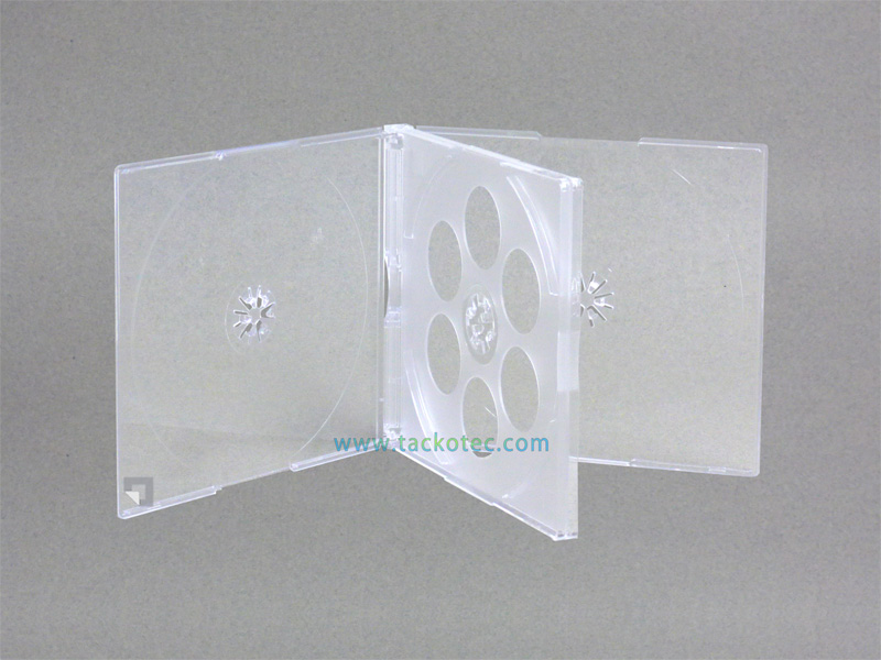 Boitier standards pour 4 CD, transparent