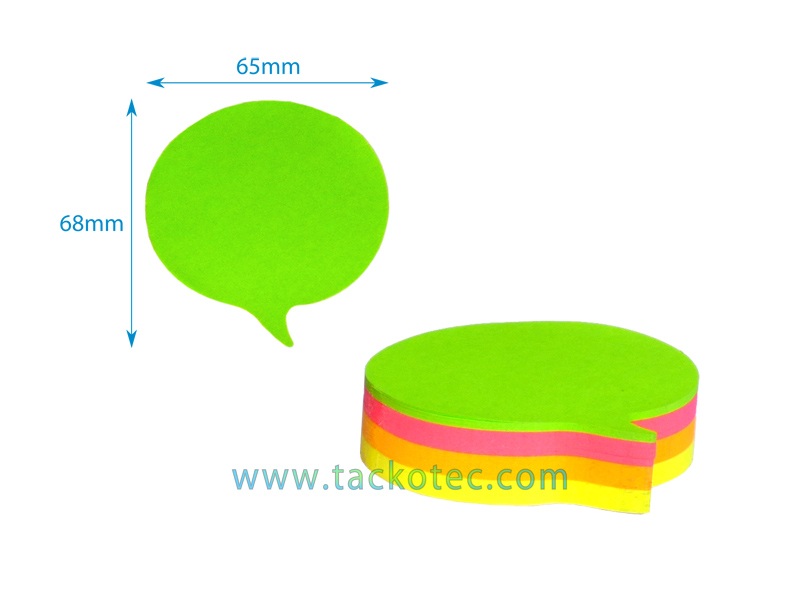 Bloc note, forme de bulles, couleurs variées fluo