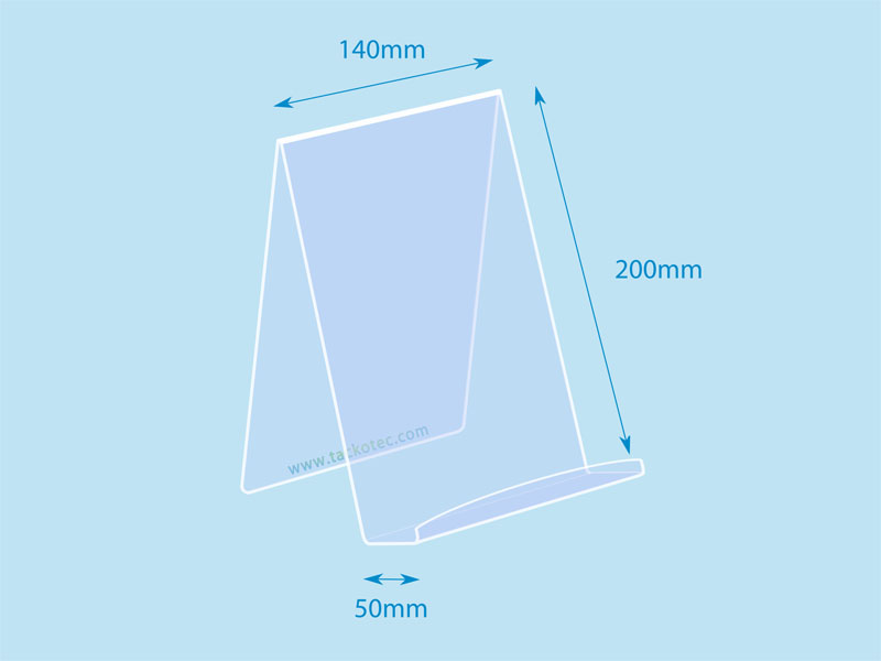 chevalet à livres en plastique transparent