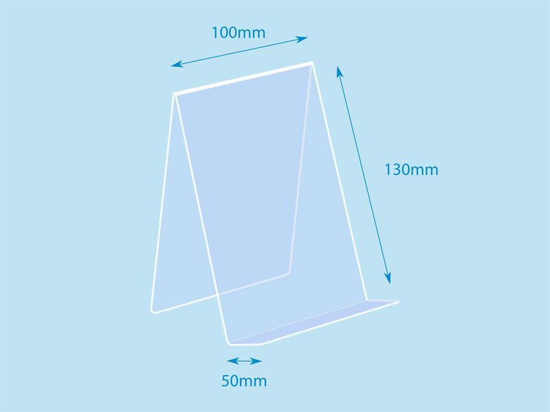 chevalet à poser en plastique transparent