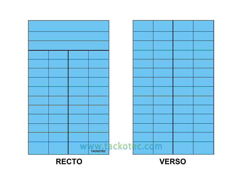 Fiches de prêt en Bristol, bleu