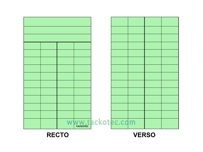 Fiches de prêt en Bristol, vert