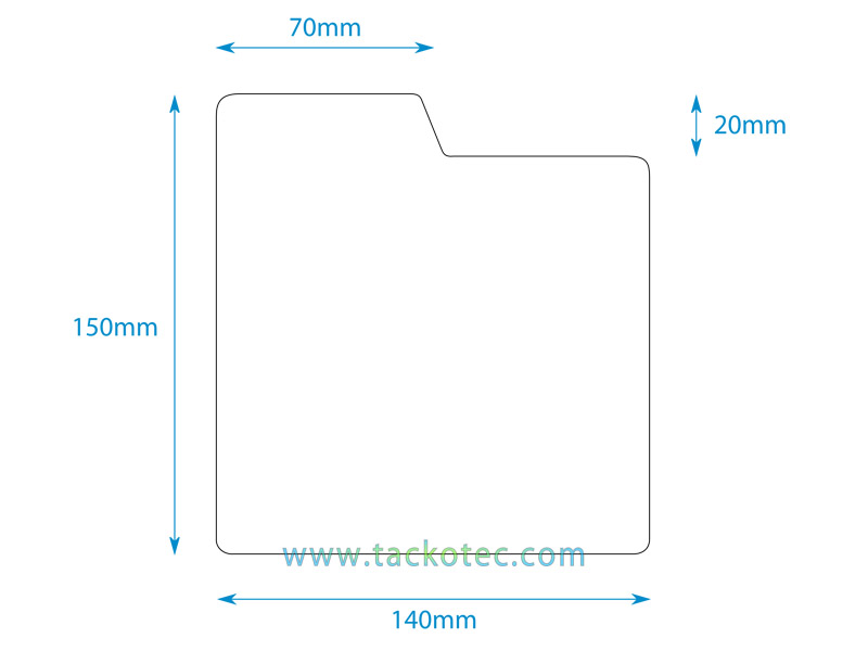 plastique rigide, blanc, brillant, avec onglets