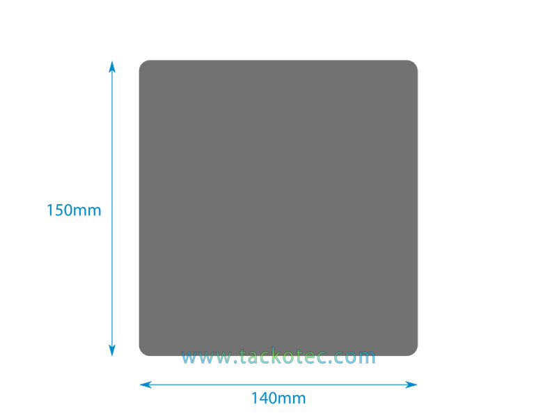 plastique rigide, gris, mat, sans onglets