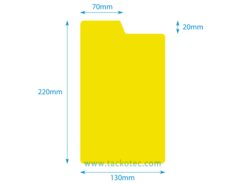 Plastique rigide, jaune, brillant