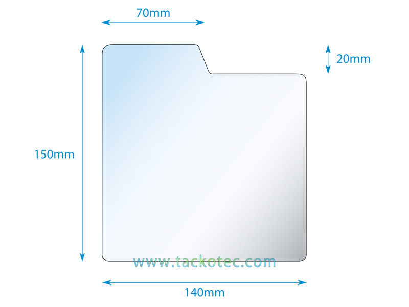 plastique rigide, transparent, brillant, avec onglets