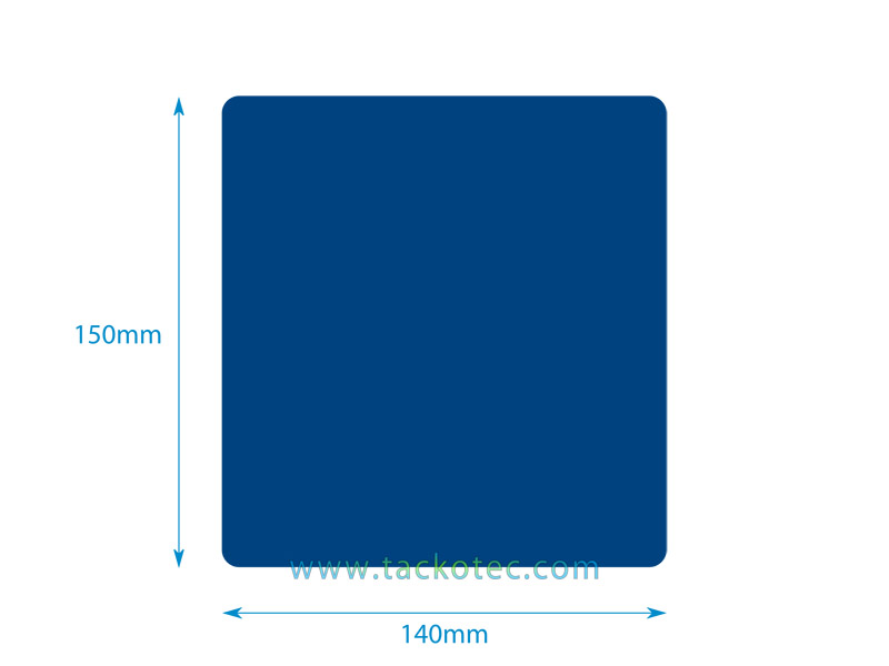 plastique rigide, bleu, mat, sans onglets