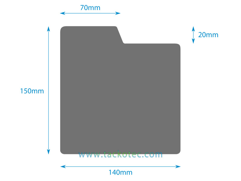 plastique rigide, gris, mat, avec onglets