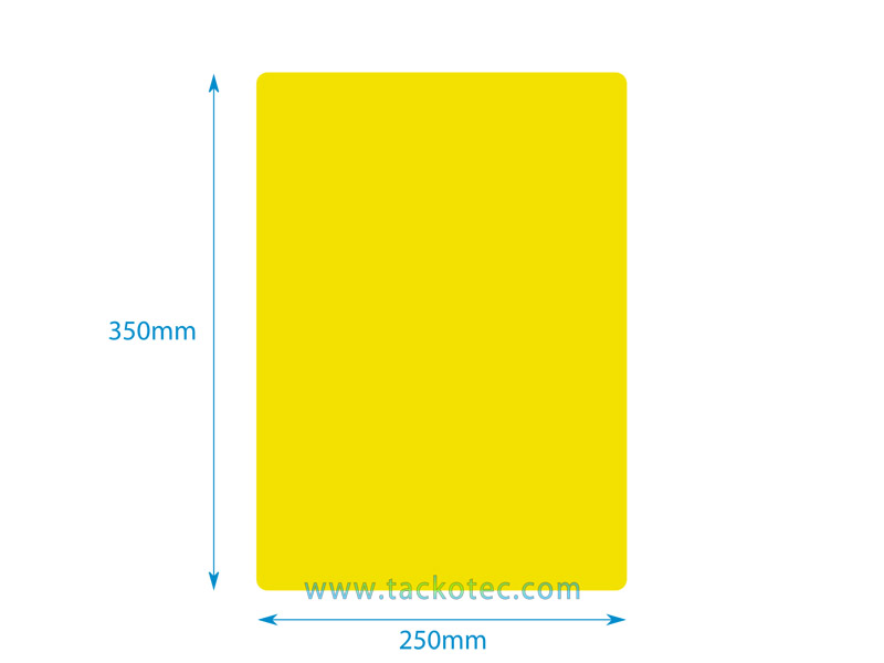 Plastique rigide, avec onglet, jaune