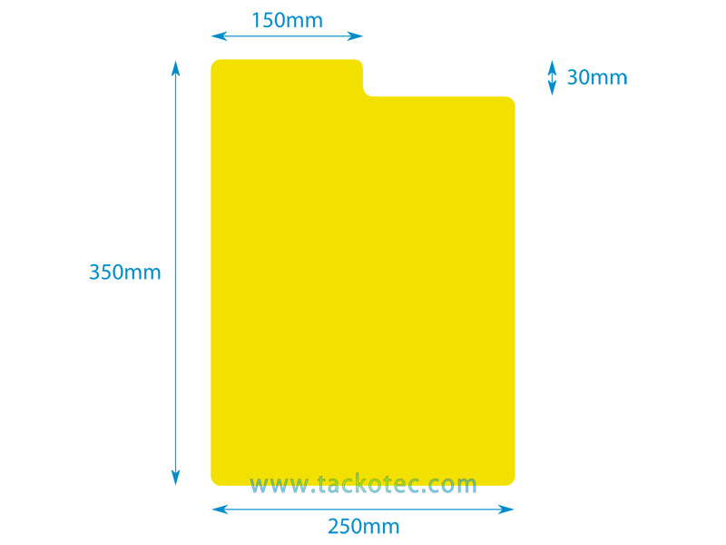 Plastique rigide jaune avec onglet