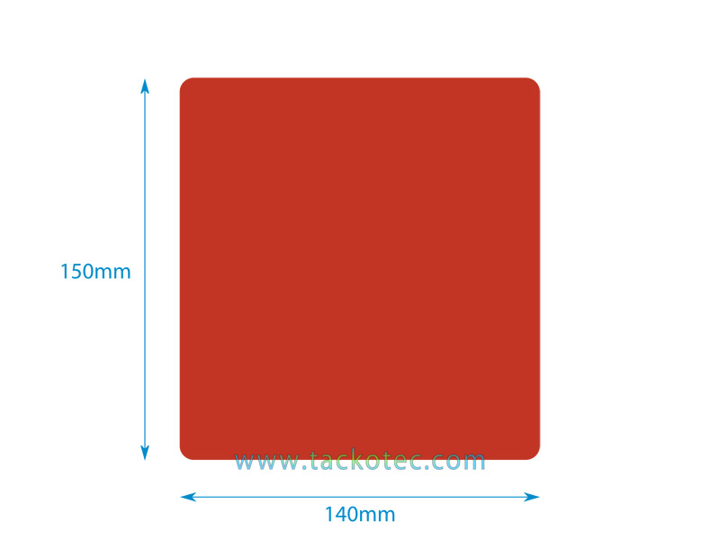 plastique rigide, rouge, mat, sans onglets