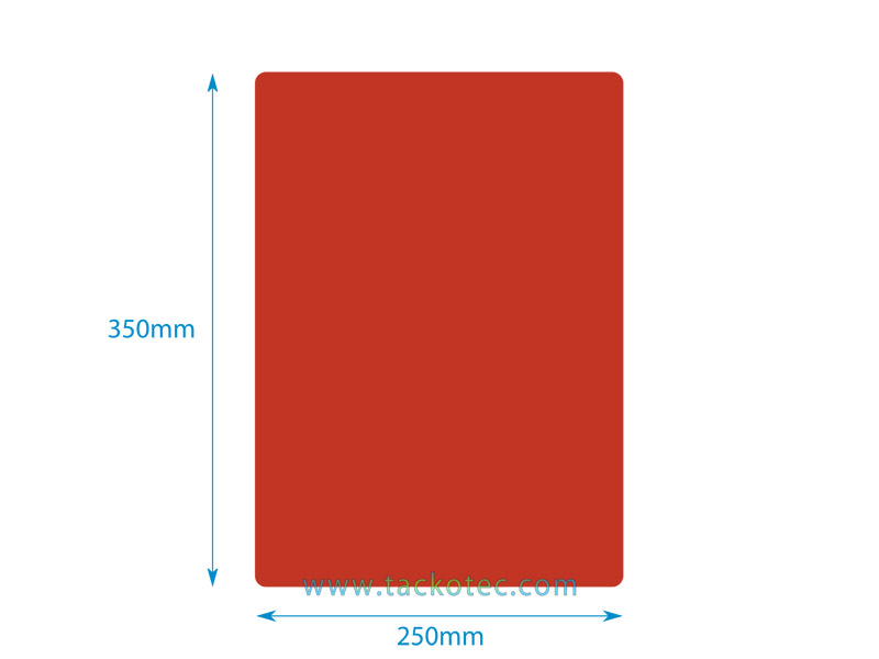 Plastique rigide rouge, sans onglet