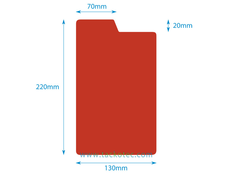 Plastique rigide, rouge, mat