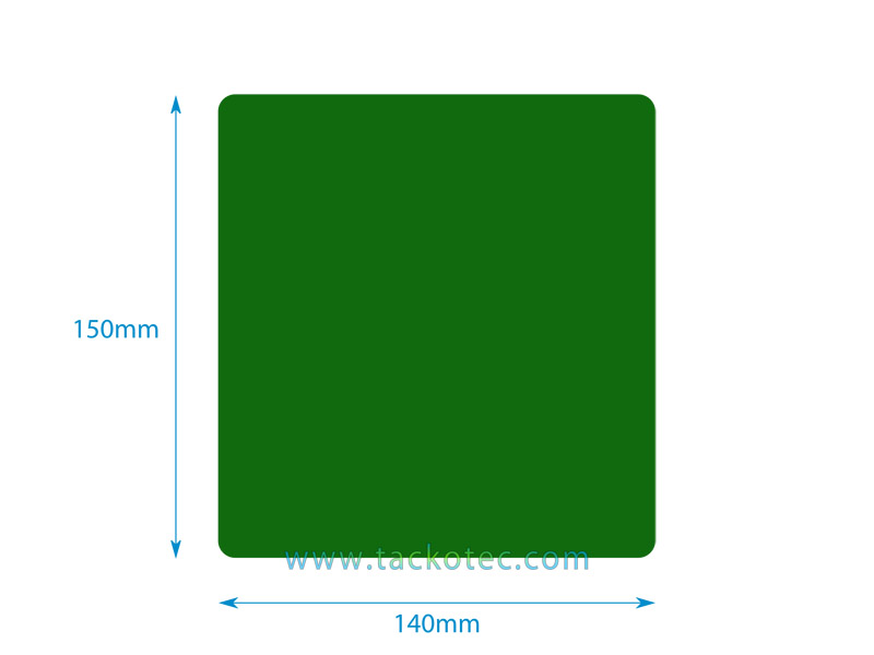 plastique rigide, vert, mat, sans onglets