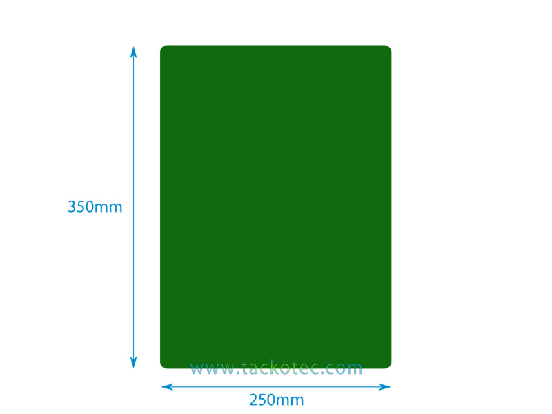 Plastique rigide vert, sans onglet