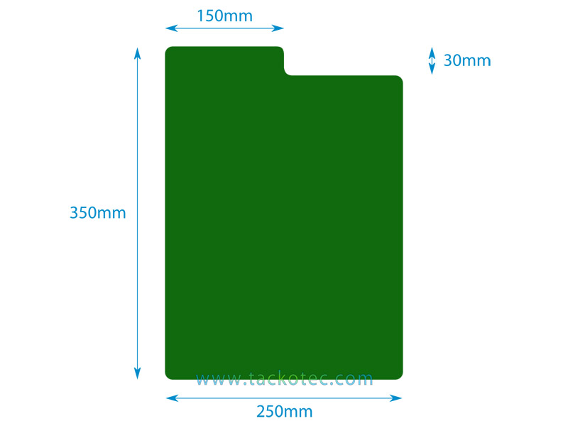 Plastique rigide vert avec onglet