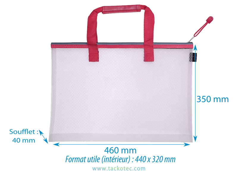 Pochette rouge, format A3, rouge