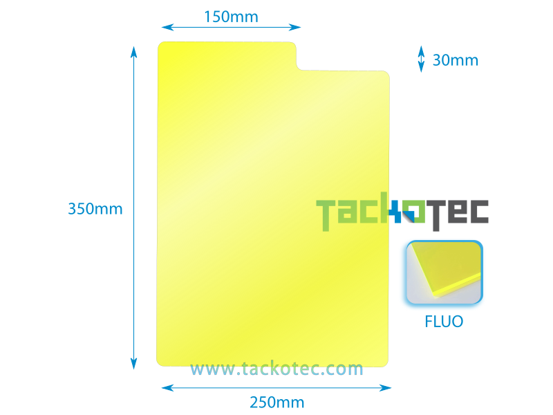 Intercalaire couleur jaune fluo pour bd avec onglets