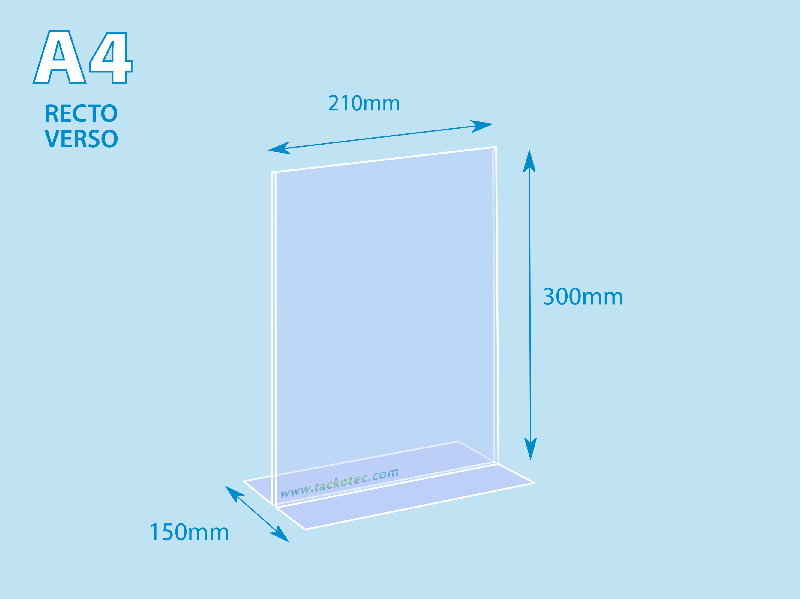 Porte-visuel transparent format A4 portrait