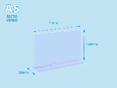 Porte-visuel transparent, format A5 paysage