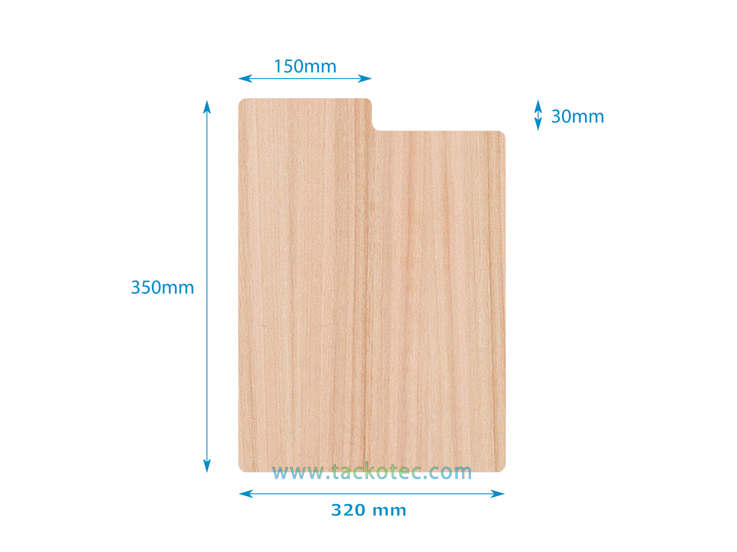 Intercalaire en bois pour disque vinyle 33T avec onglet