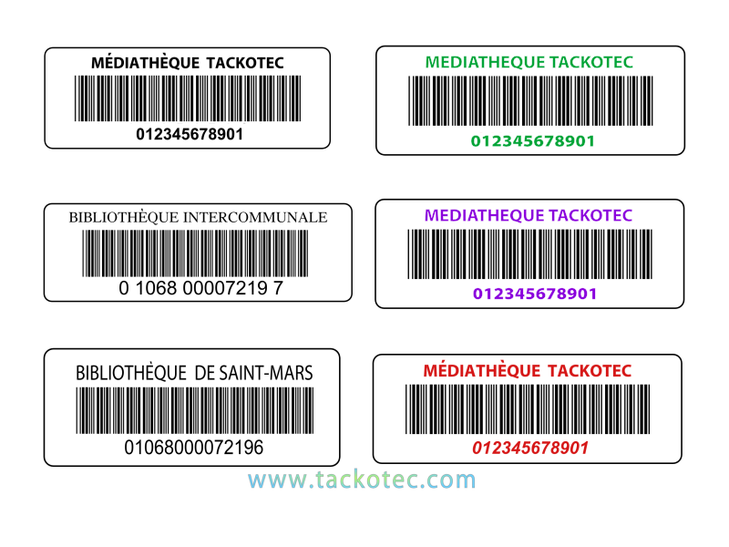 Étiquettes simples et bicolores