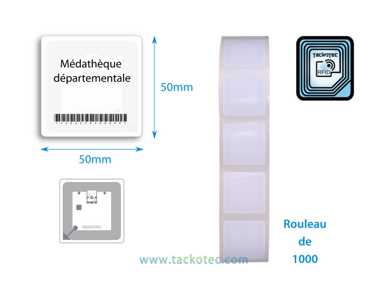 étiquettes rfid avec impression 50 x 50