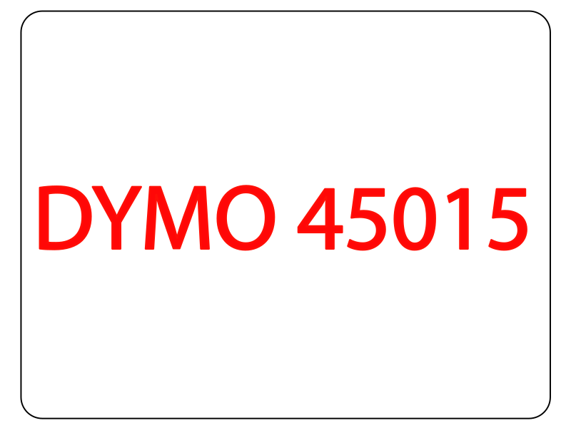 Ruban Dymo 12mm rouge sur blanc