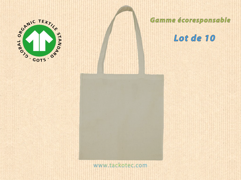 Tote bag en coton bio, lot de 10, vierges