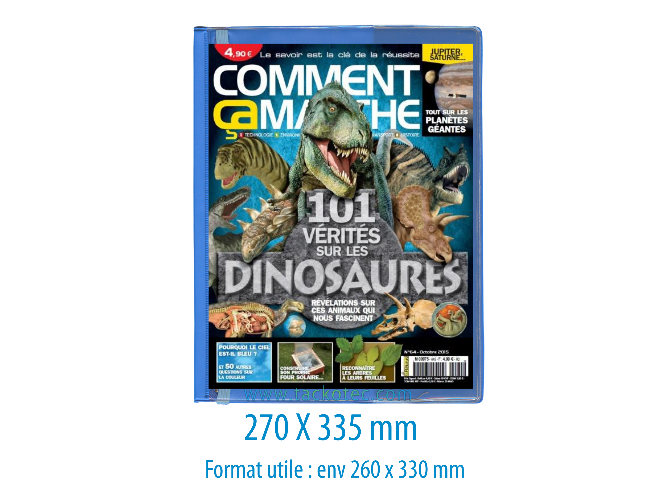 PORTE REVUE 270mm X 335mm BLEU CLAIR