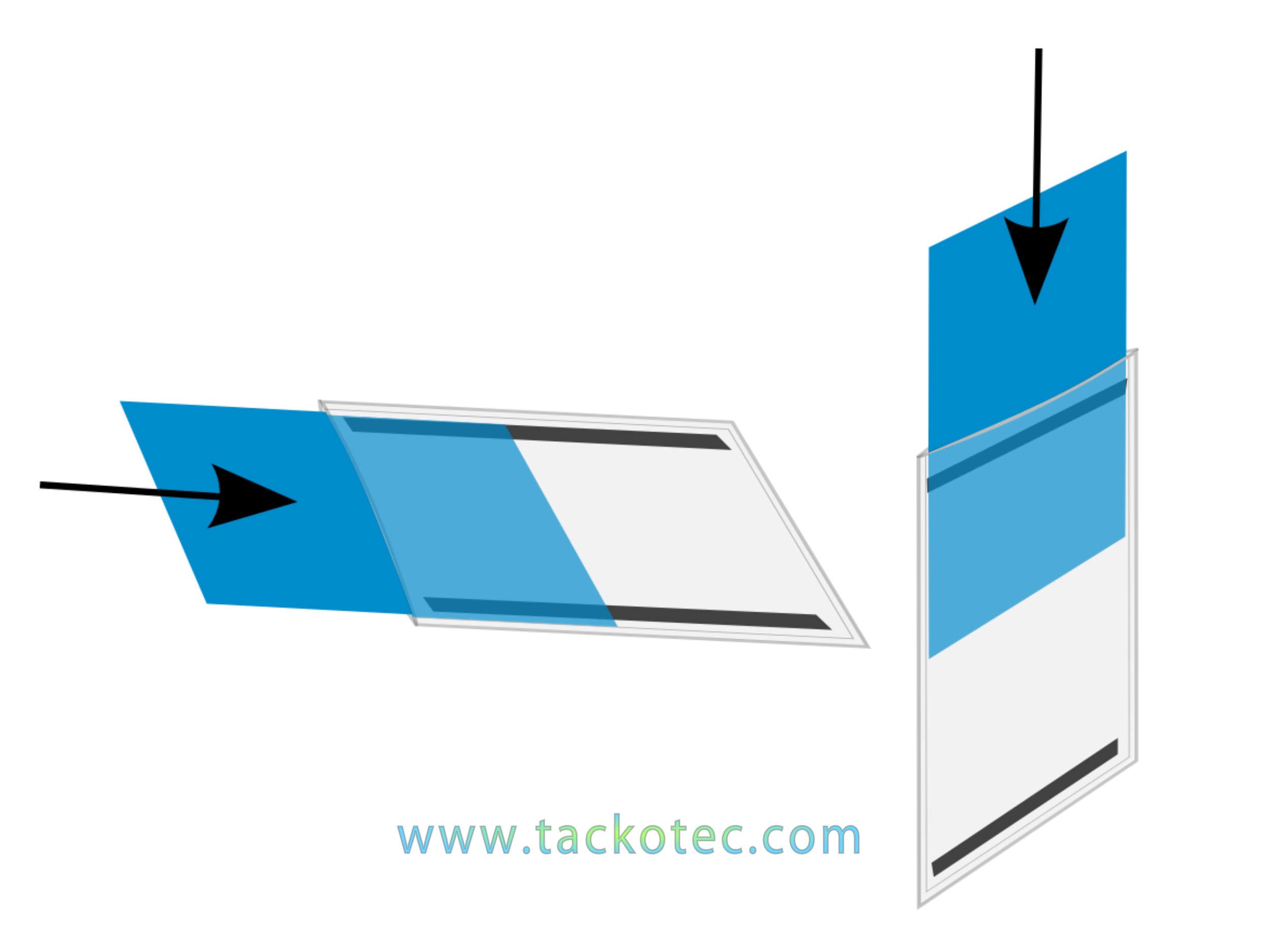 Pochettes porte-affiches anti reflets avec bandes adhésives