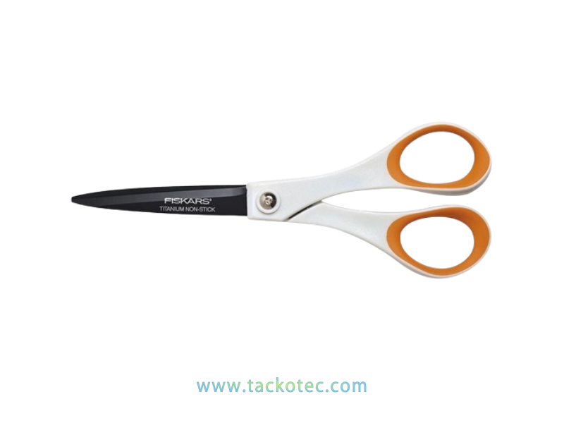 ciseaux fiskars ambidextres, anti adhésif, 18mm