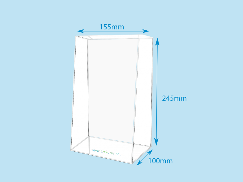 BAC DVD FACING PLEXI 4mm l 155mm x P 245mm