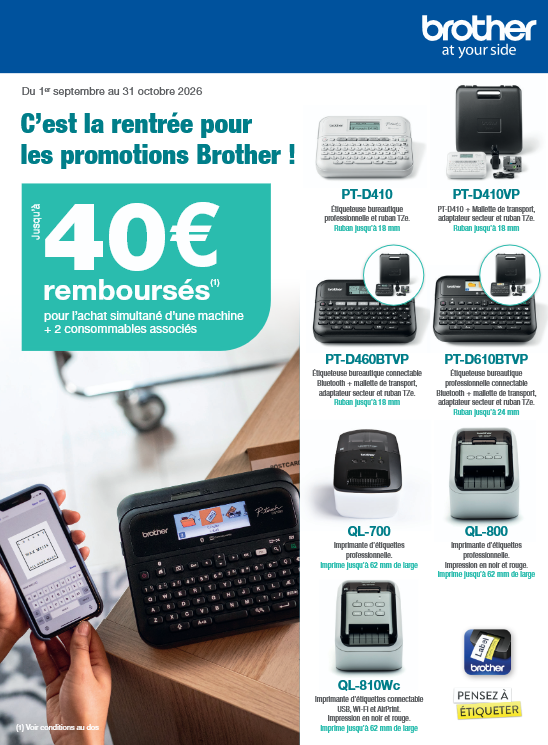 Promotion machines Brother Étiqueteuses Brother