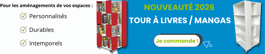 Meuble bibliothèque Tour à mangas Tour à livres