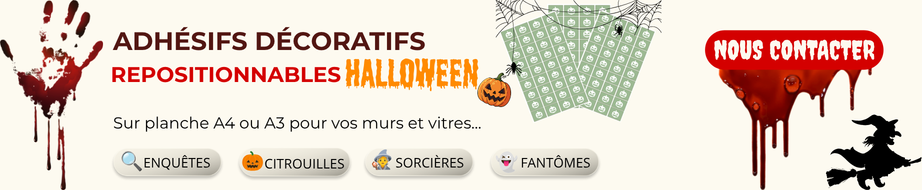 Slider Halloween adhésif repositionnables